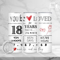 Load image into Gallery viewer, Birthday Tumbler - Loved 18 Years And Counting