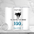 Load image into Gallery viewer, Funny Birthday Tumbler - 50th Birthday Half A 100