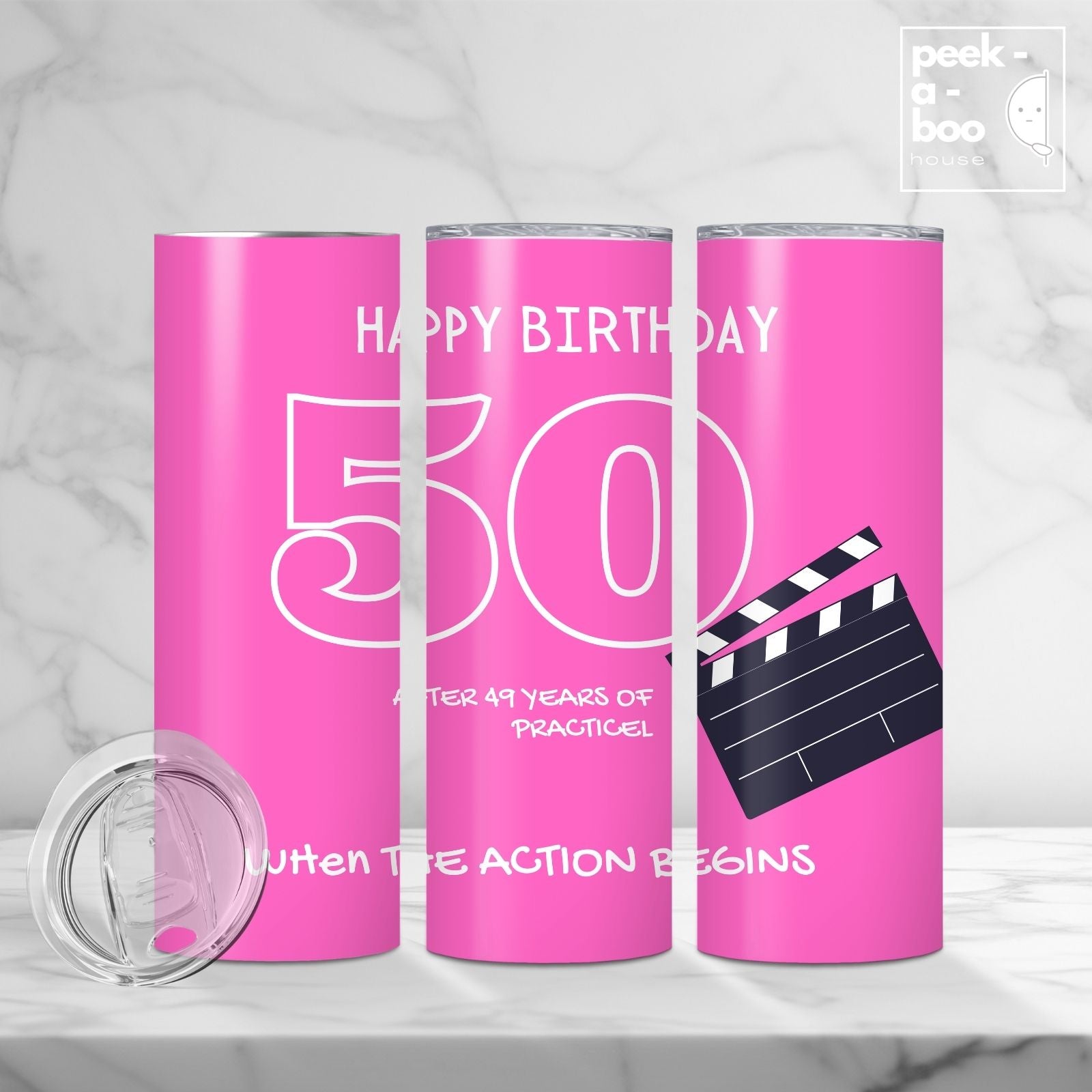 Funny Birthday Tumbler - Begin AT Fifty