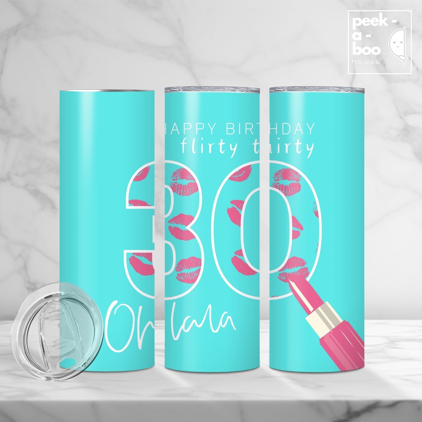 Funny Birthday Tumbler - Flirty Thirty