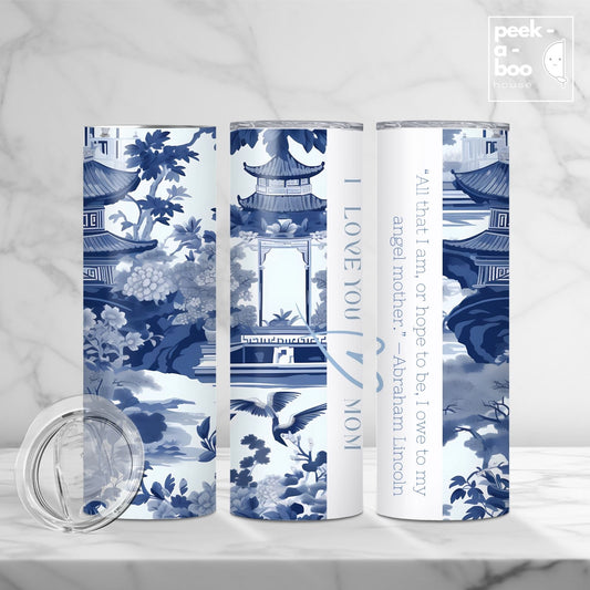 Tumbler for Mom - Blue Chinoiserie