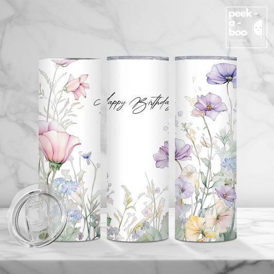 Wild Flower Birthday Tumbler