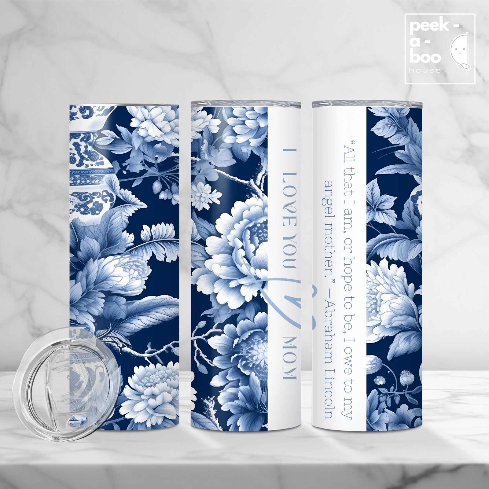 Tumbler for Mom - Blue Chinoiserie