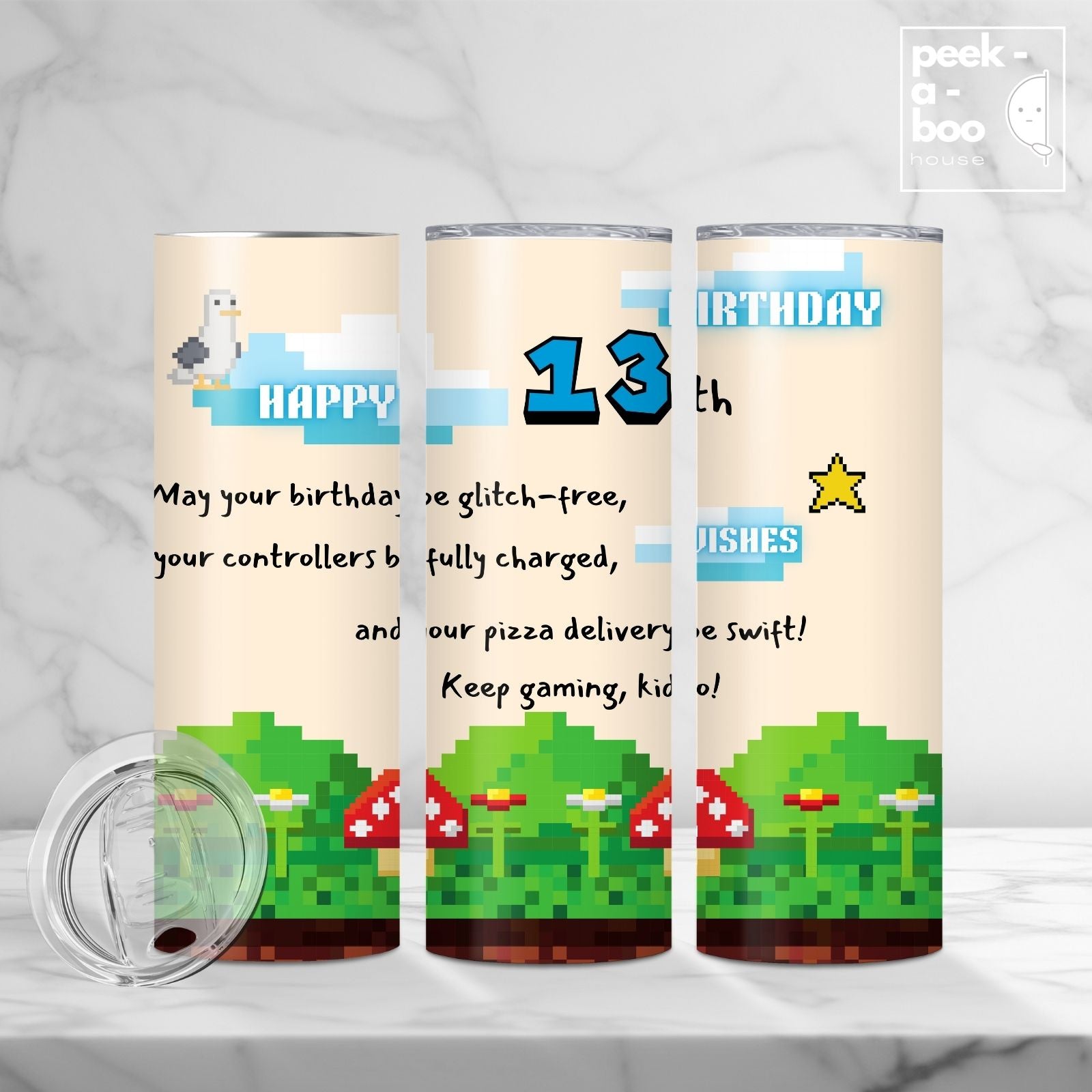 Boy 13th Birthday Tumbler - Game Wish