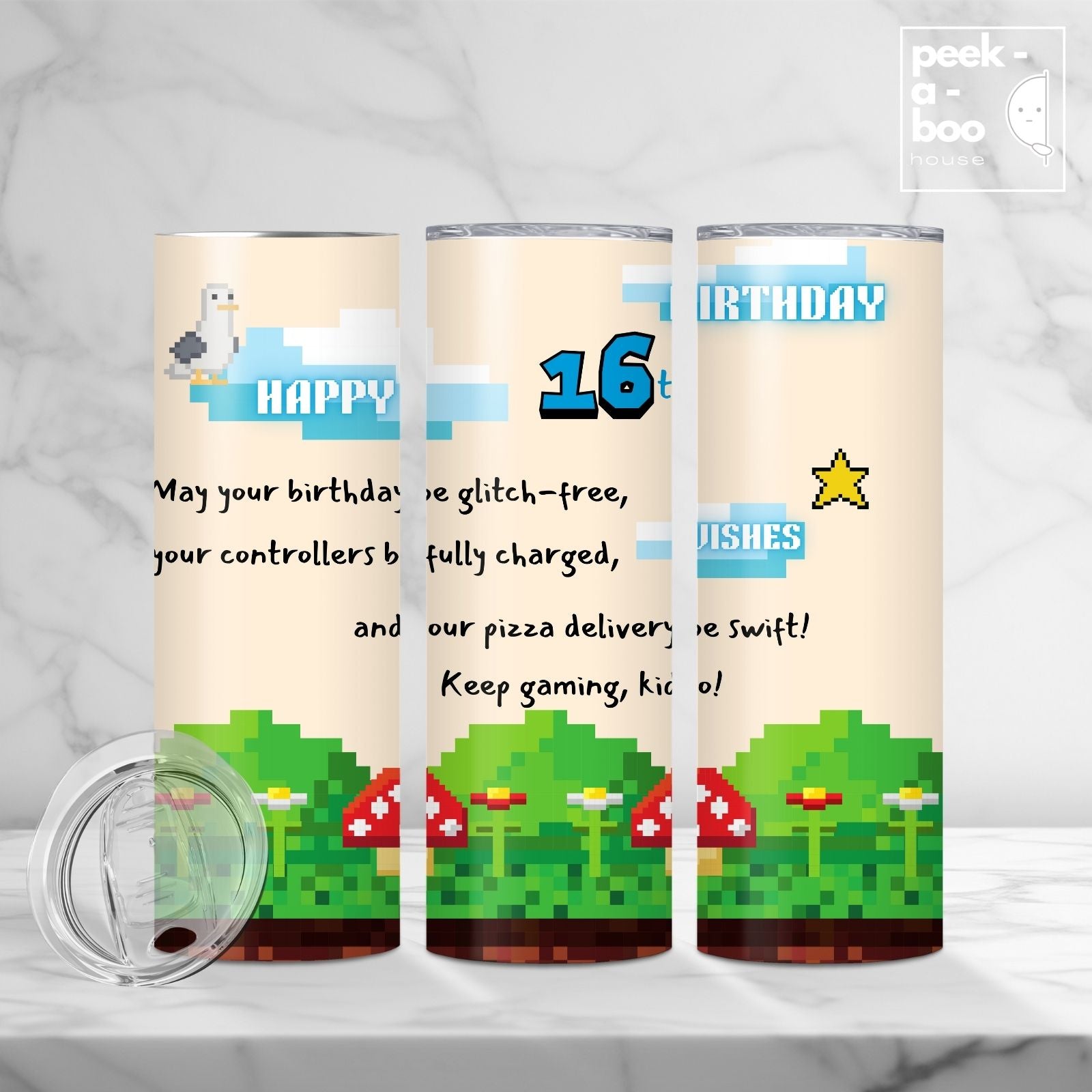 Boy 16th Birthday Tumbler - Game Wish