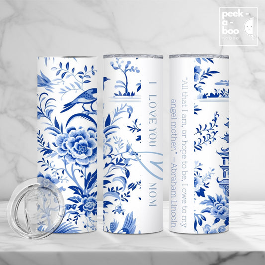 Tumbler for Mom - Blue Chinoiserie