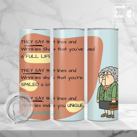 Funny Birthday Tumbler - Wrinkle