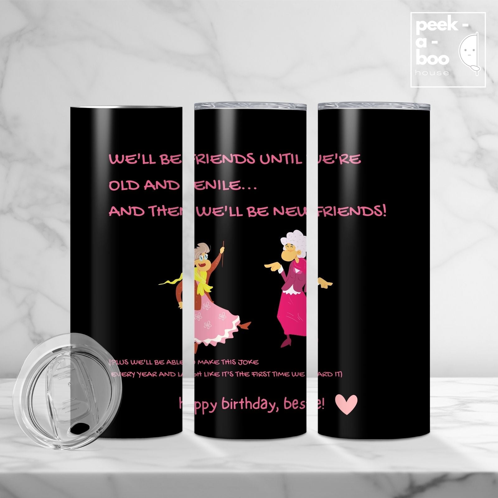 Funny Birthday Tumbler - Old And Senile