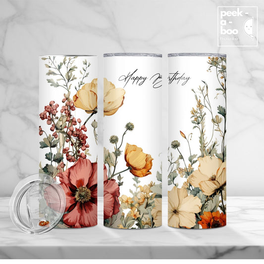 Wild Flower Birthday Tumbler