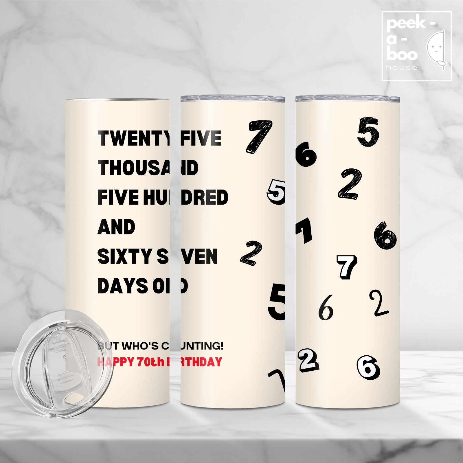 Funny Birthday Tumbler - 25567days old