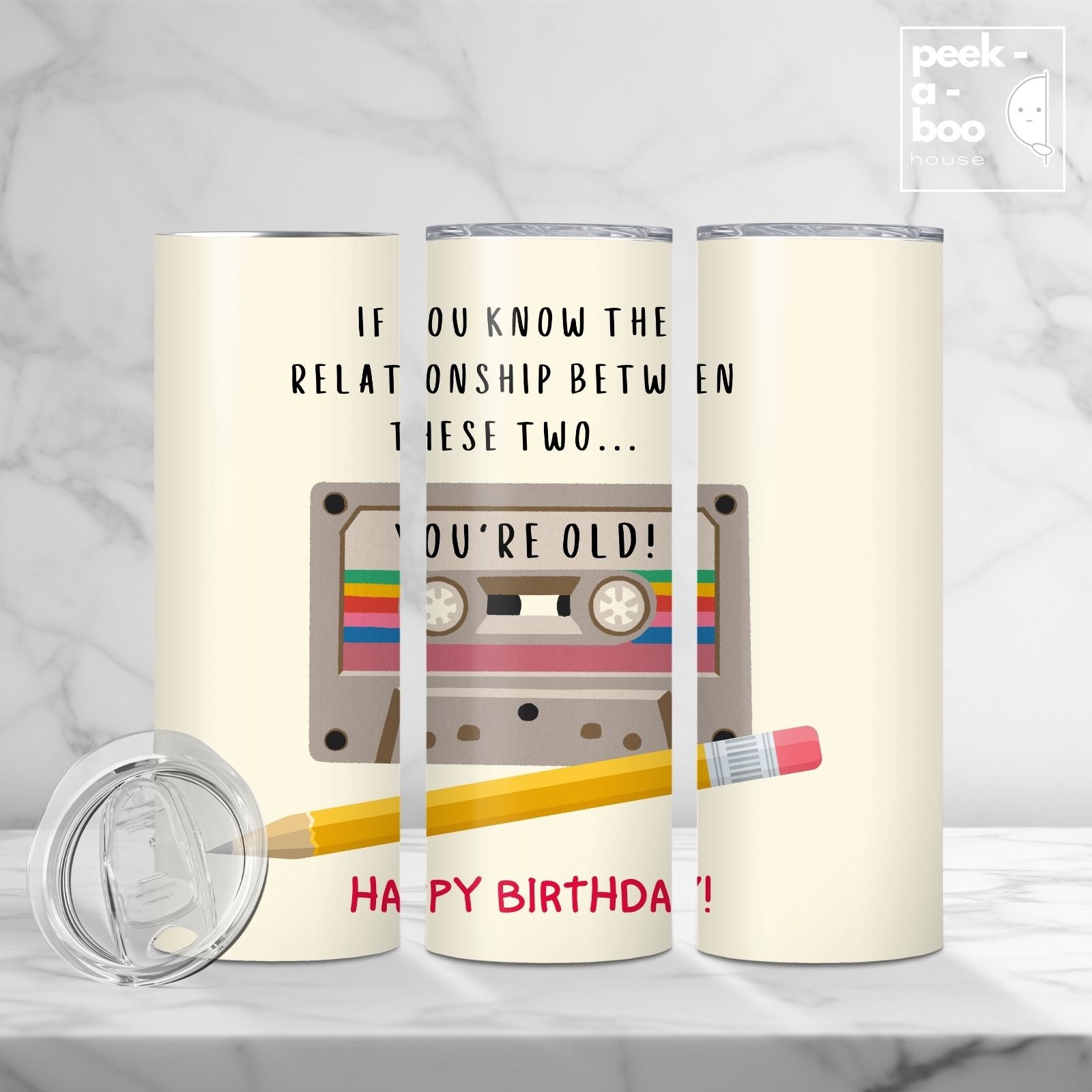 Funny Birthday Tumbler -Cassette