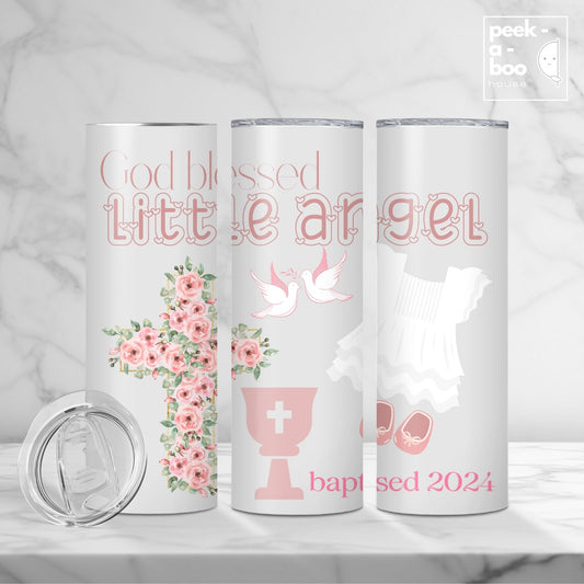 Christian Faith Tumbler - Girl Christening