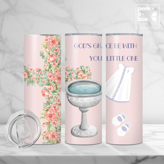 Christian Faith Tumbler - Girl Christening