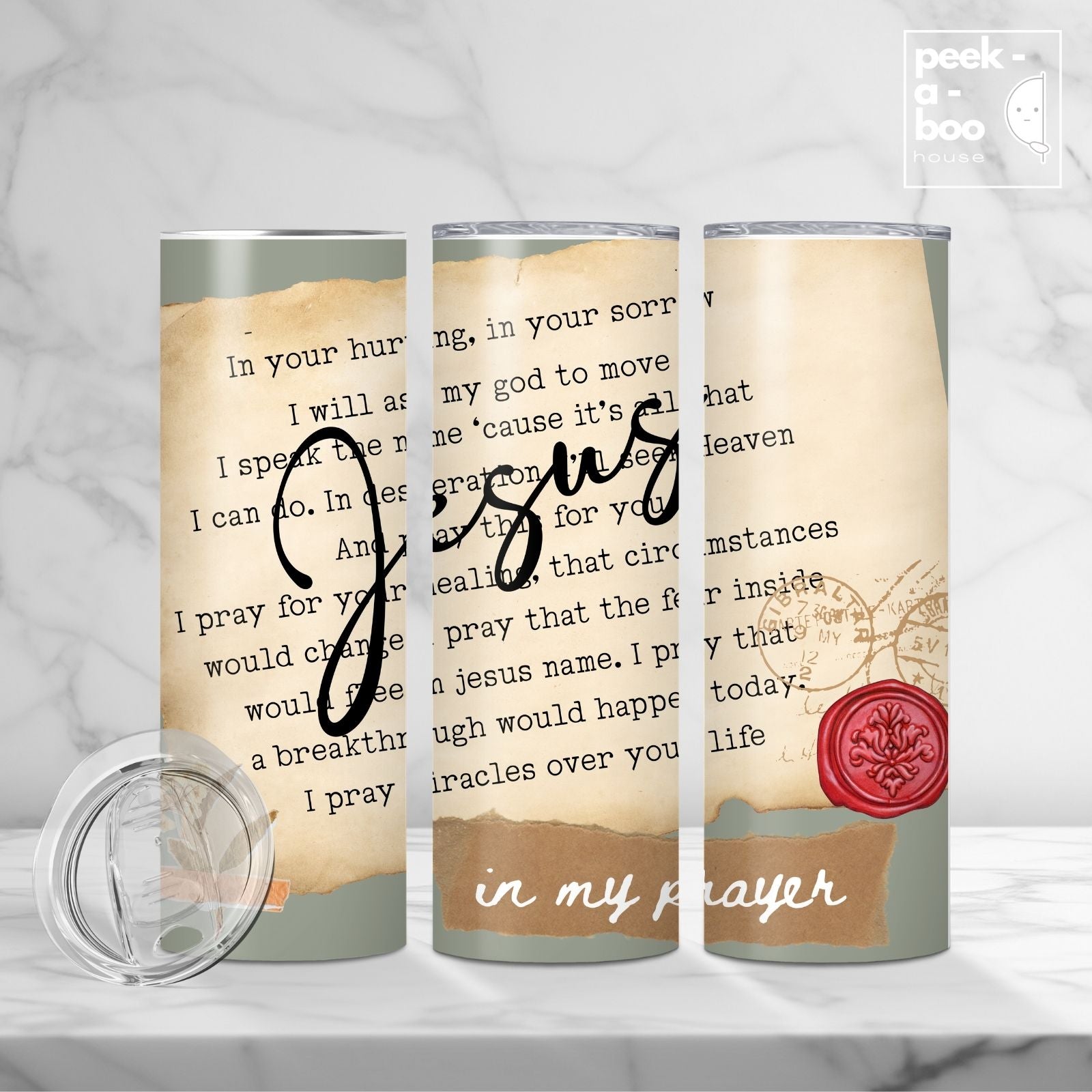 Christian Faith Tumbler - Jesus In My Prayer