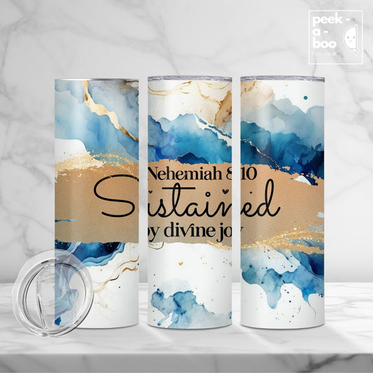 Christian Faith Tumbler - Sustained by Divine Joy