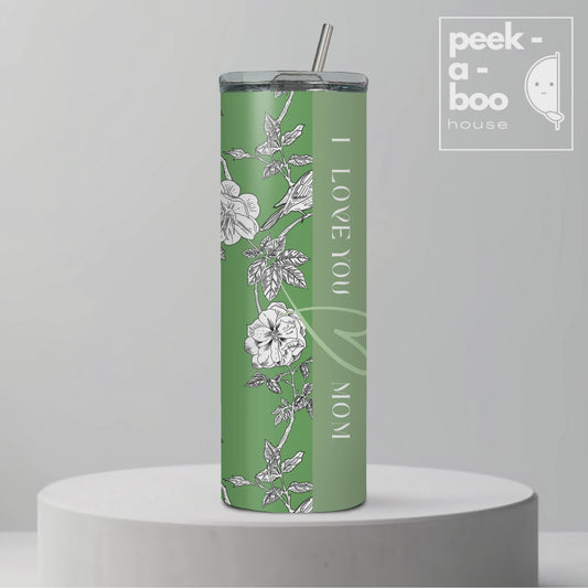 Tumbler for Mom - Green Roses