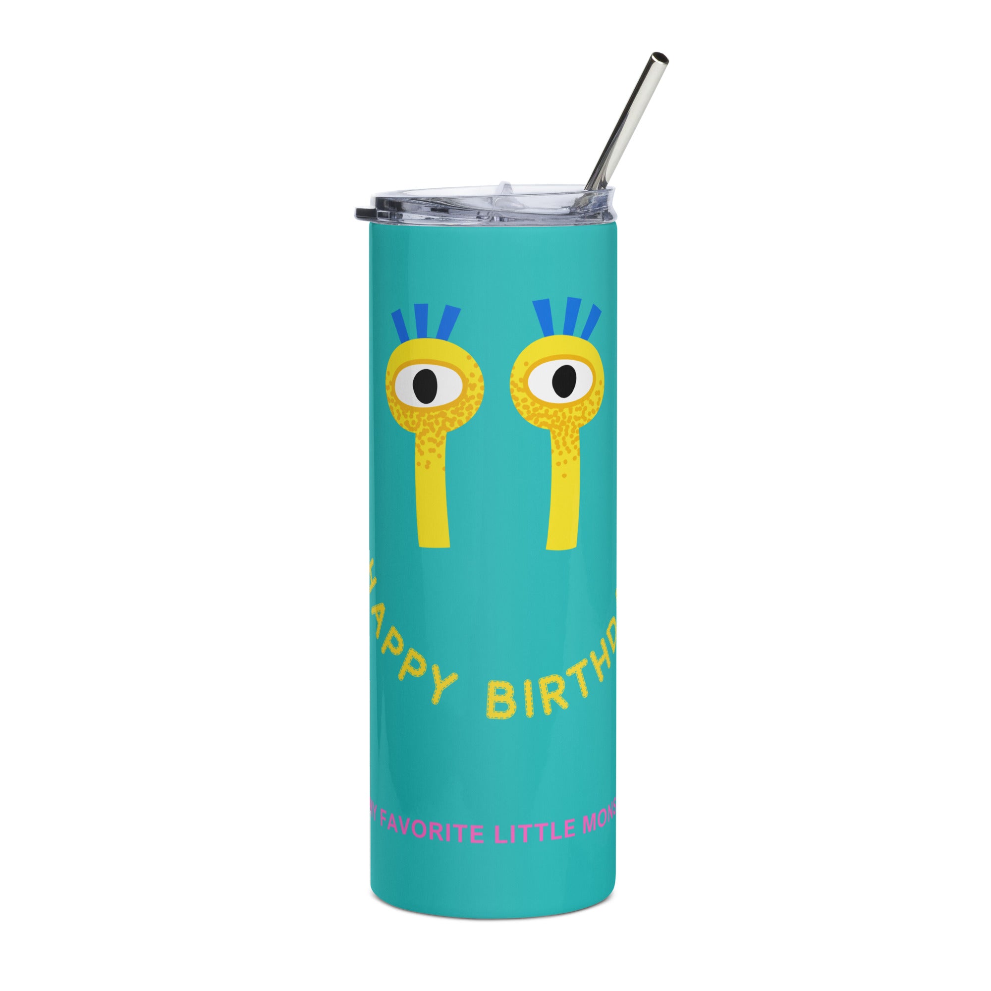 Kids Birthday Tumbler - Blue Monster