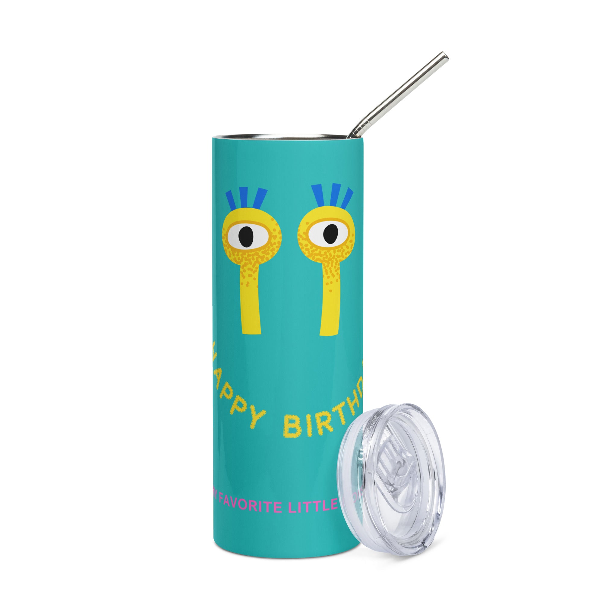 Kids Birthday Tumbler - Blue Monster