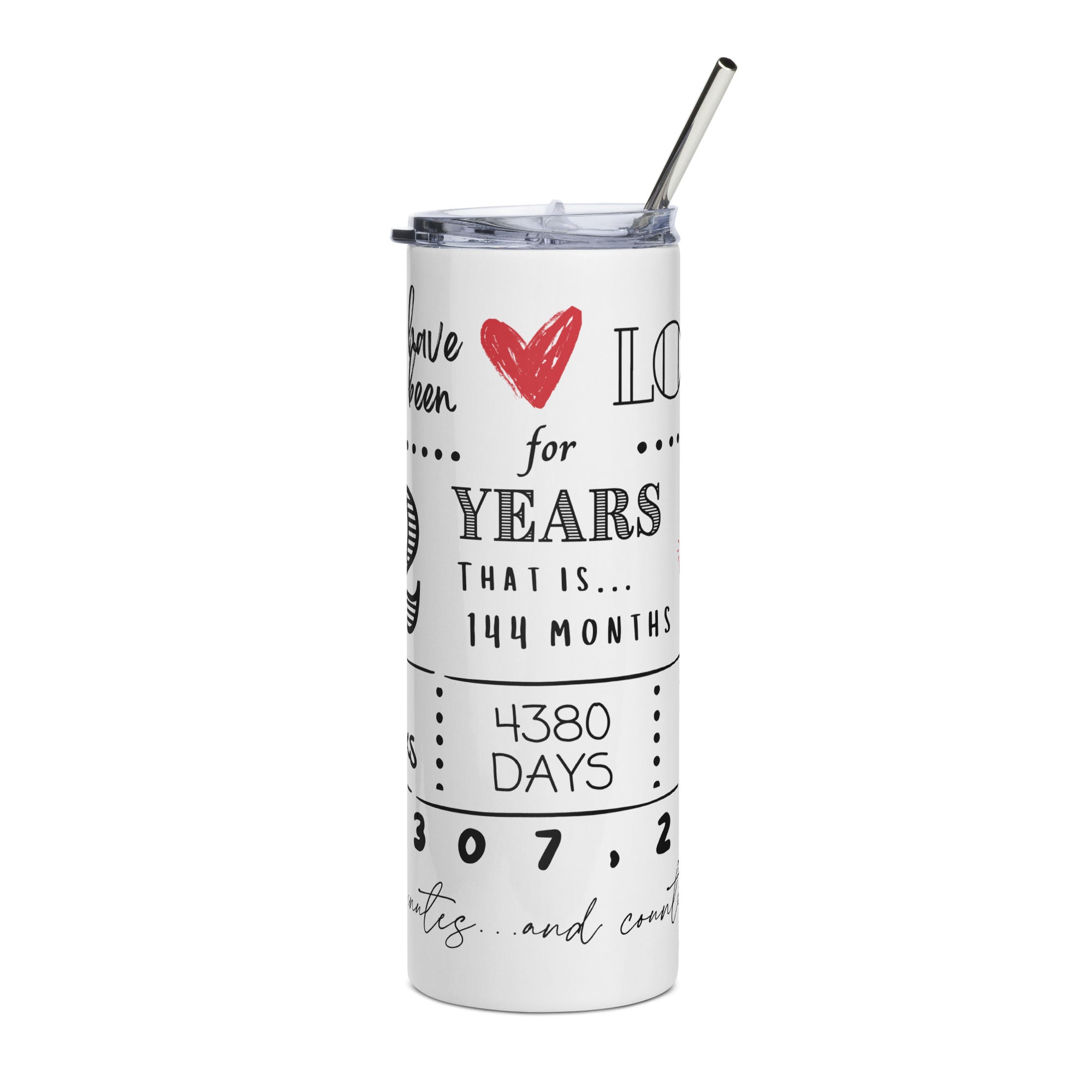 Birthday Tumbler - Loved 12 Years And Counting