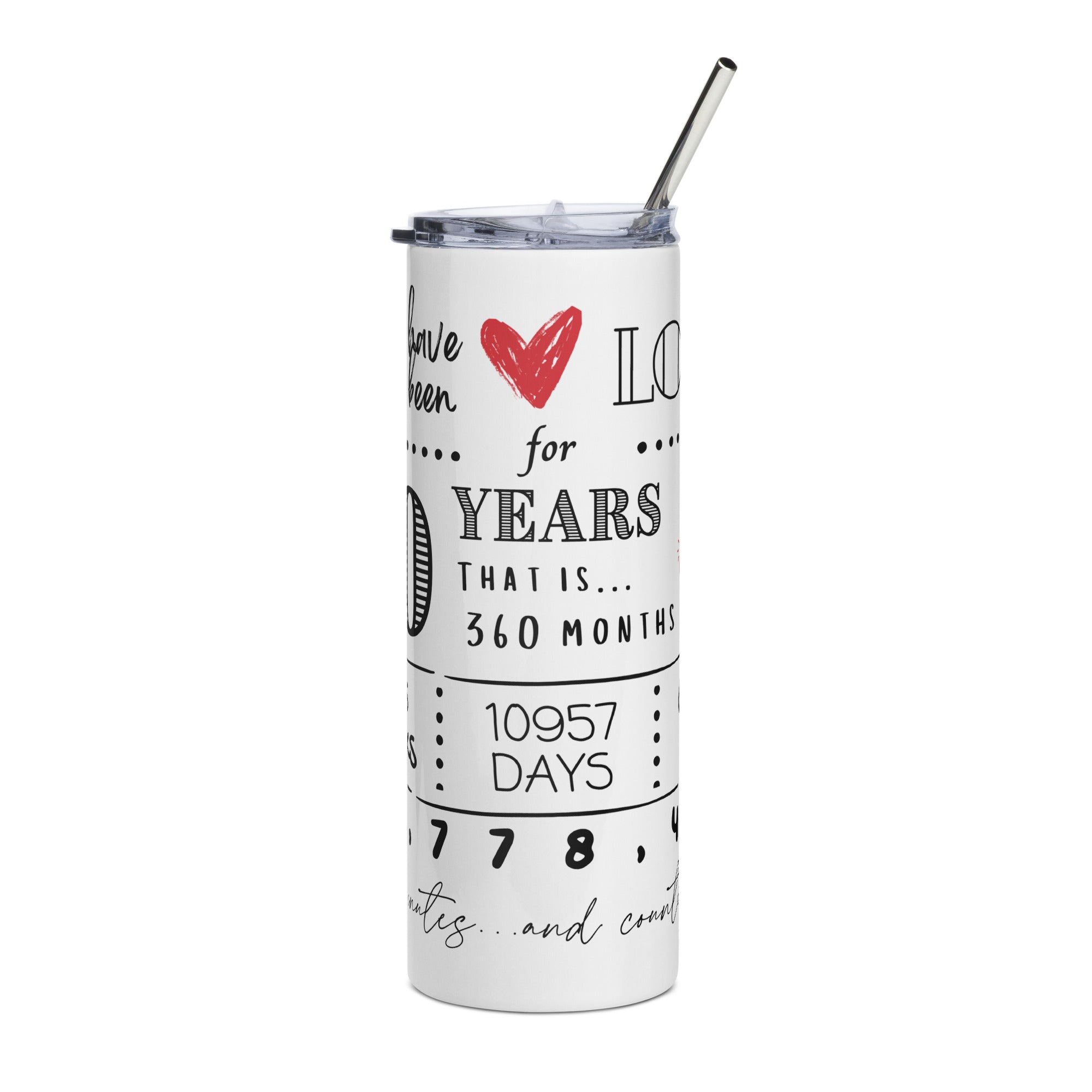 Birthday Tumbler - Loved 30 Years And Counting