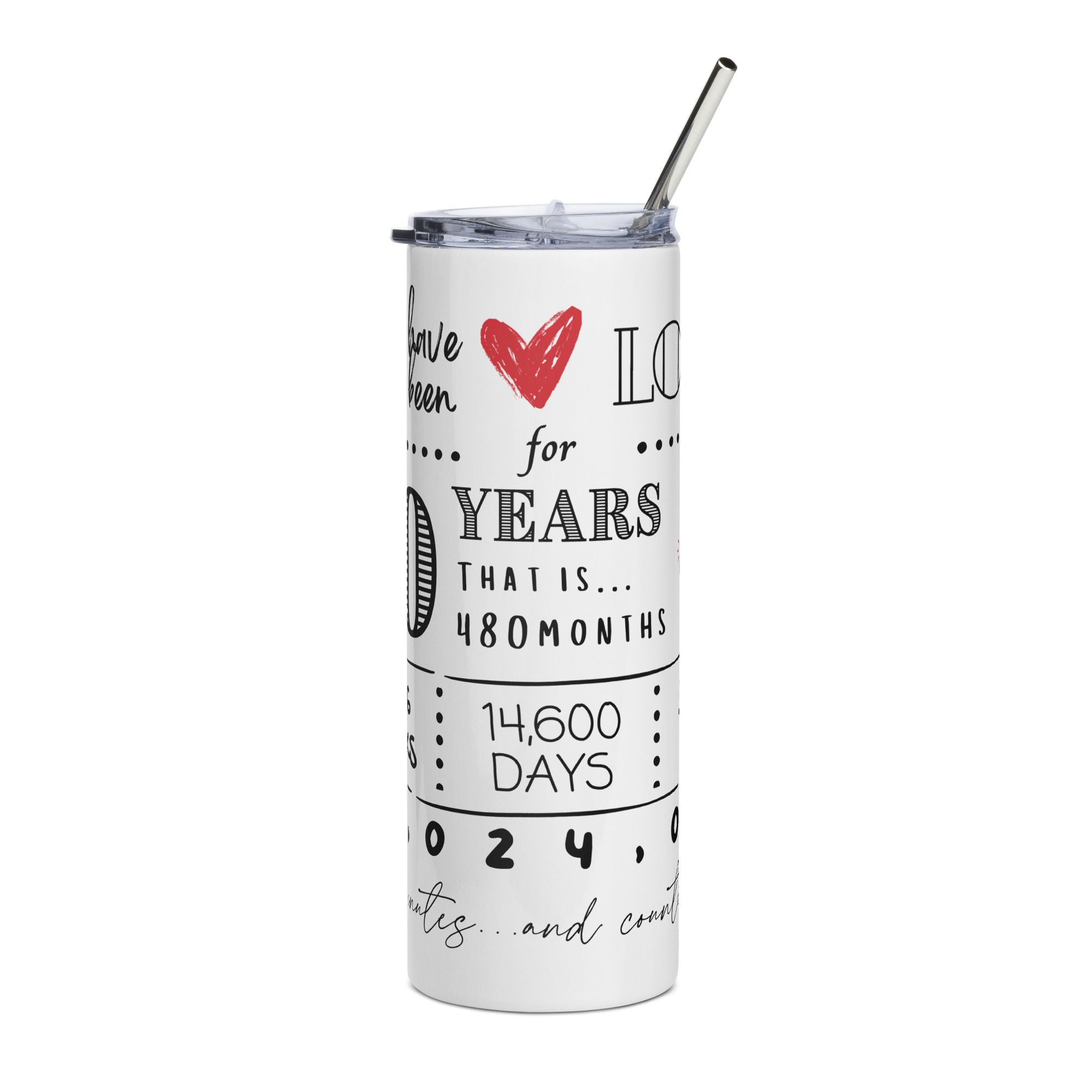 Birthday Tumbler - Loved 40 Years And Counting