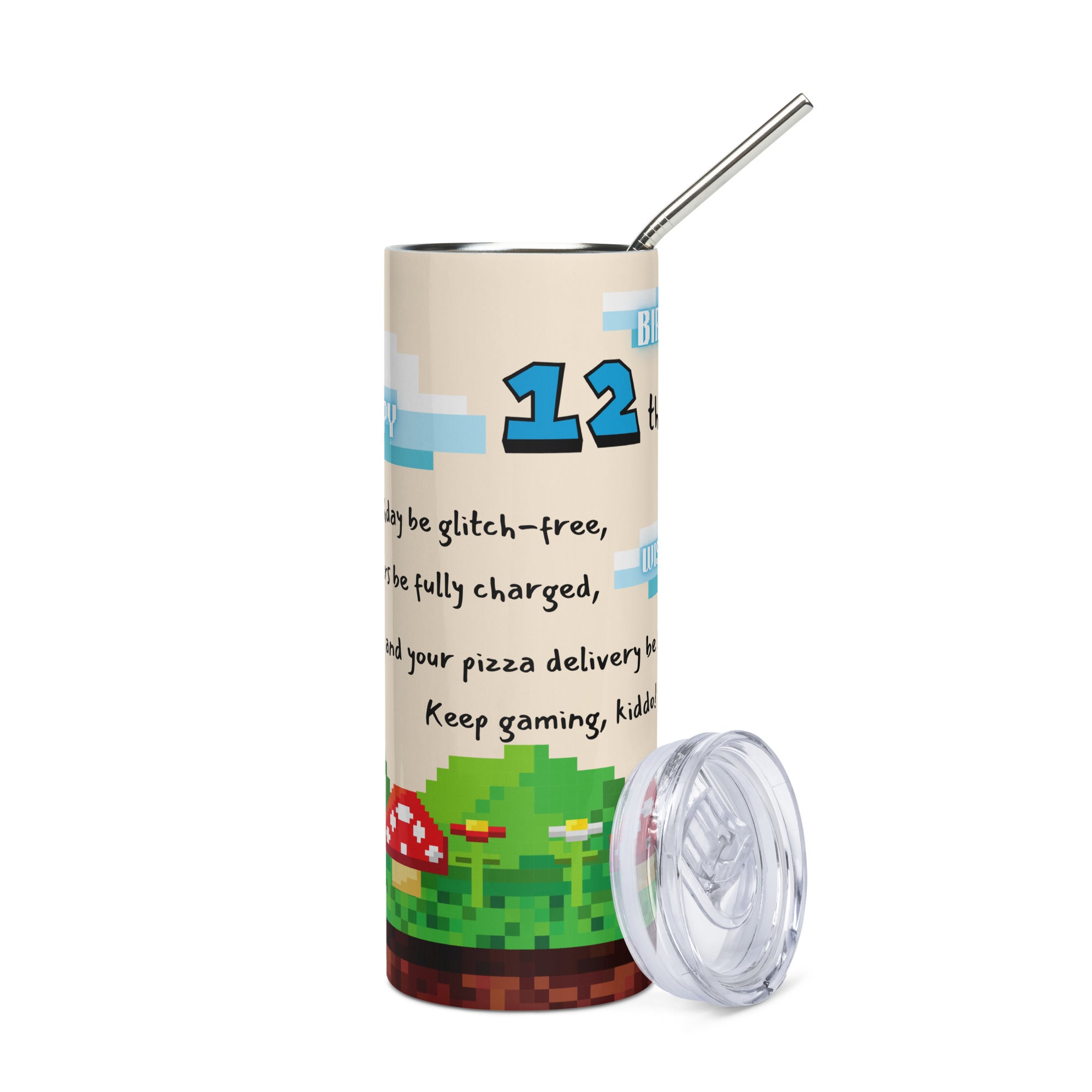 Boy 12th Birthday Tumbler - Game Wish