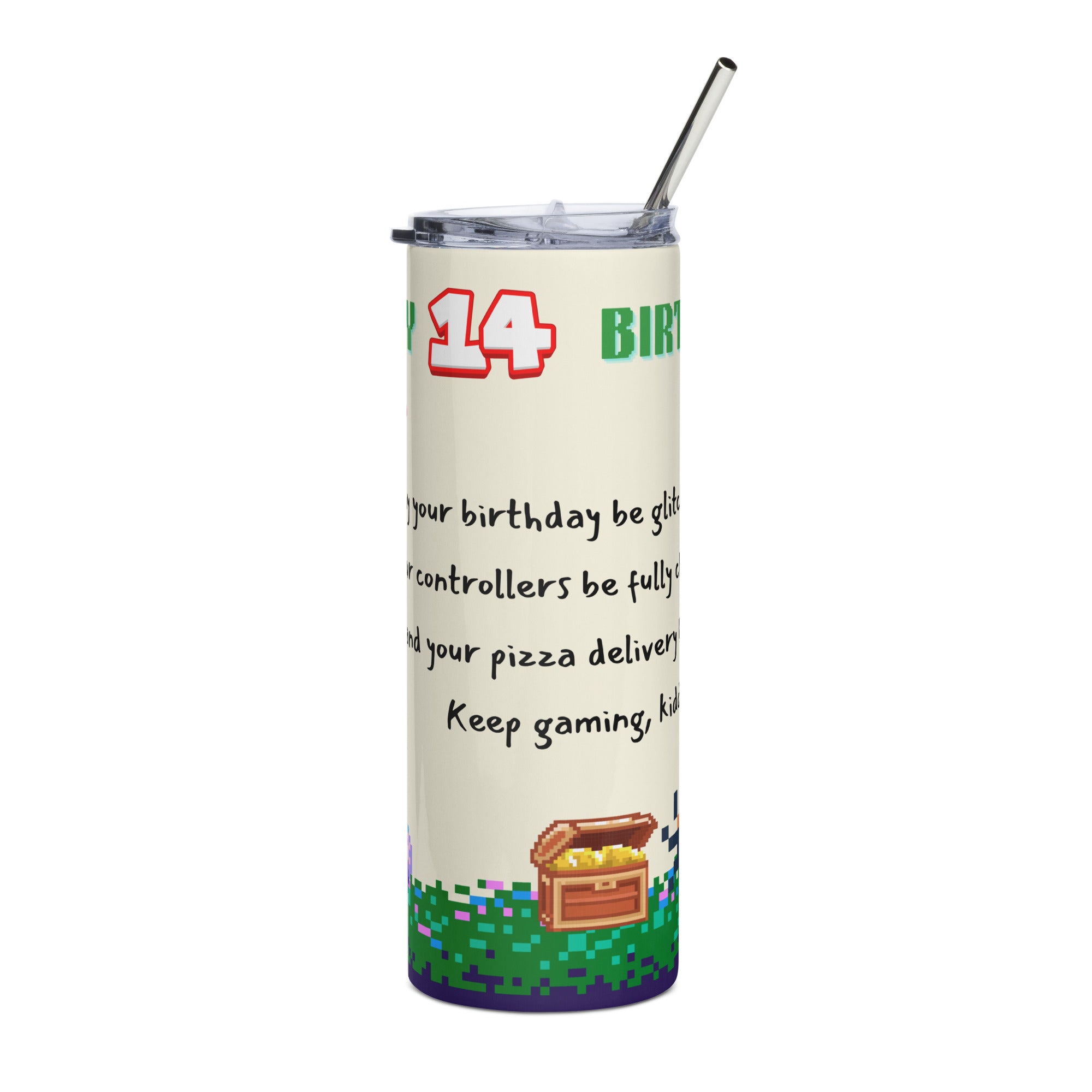 Boy 14th Birthday Tumbler - Game Troll