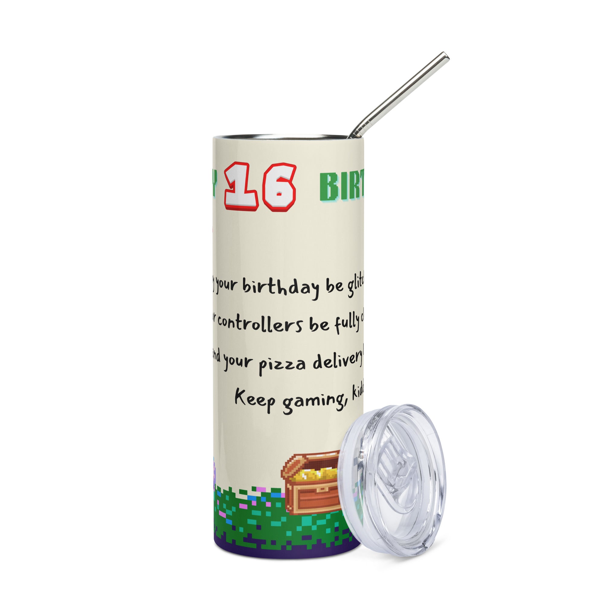 Boy 16th Birthday Tumbler - Game Troll