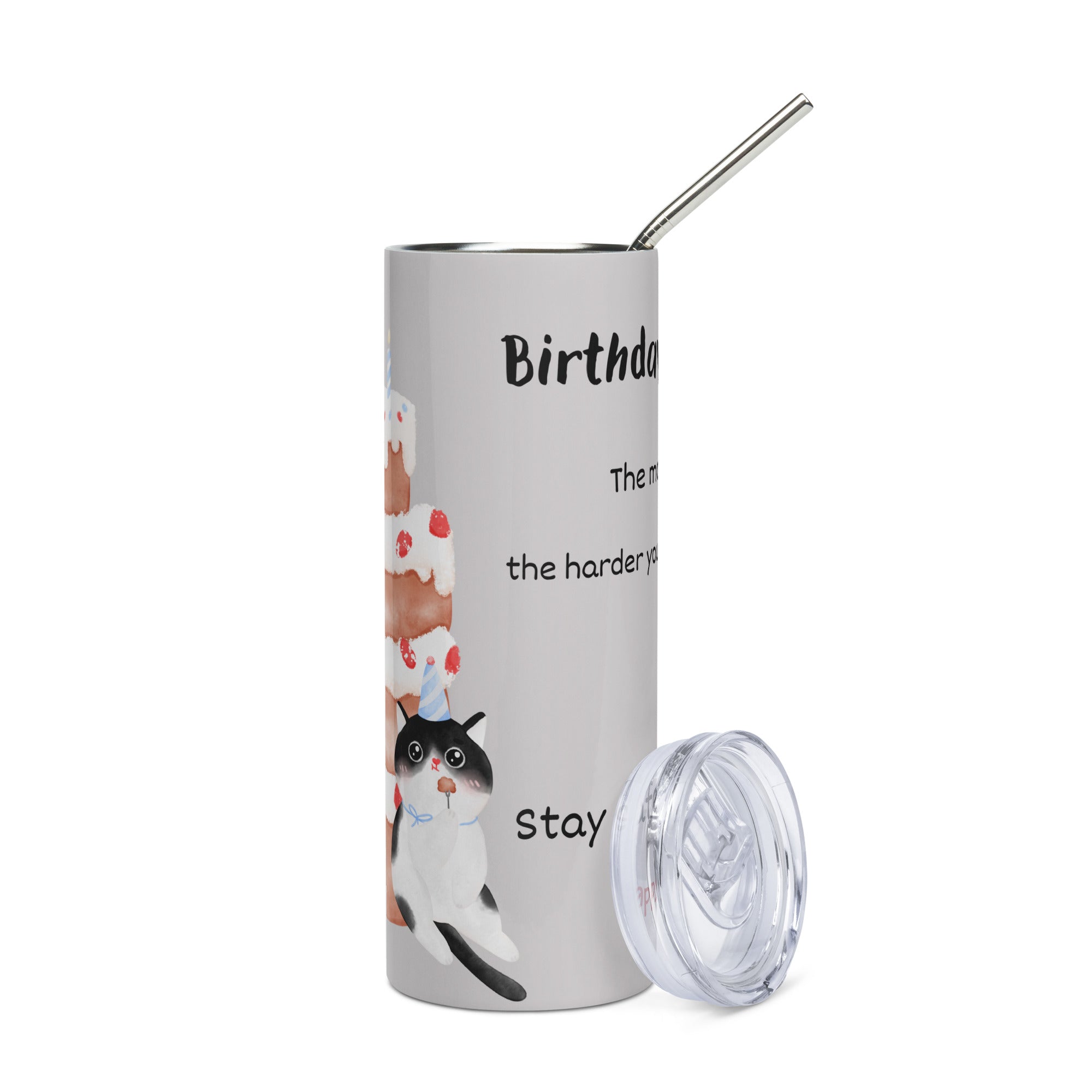 Funny Birthday Tumbler - Eat Cake