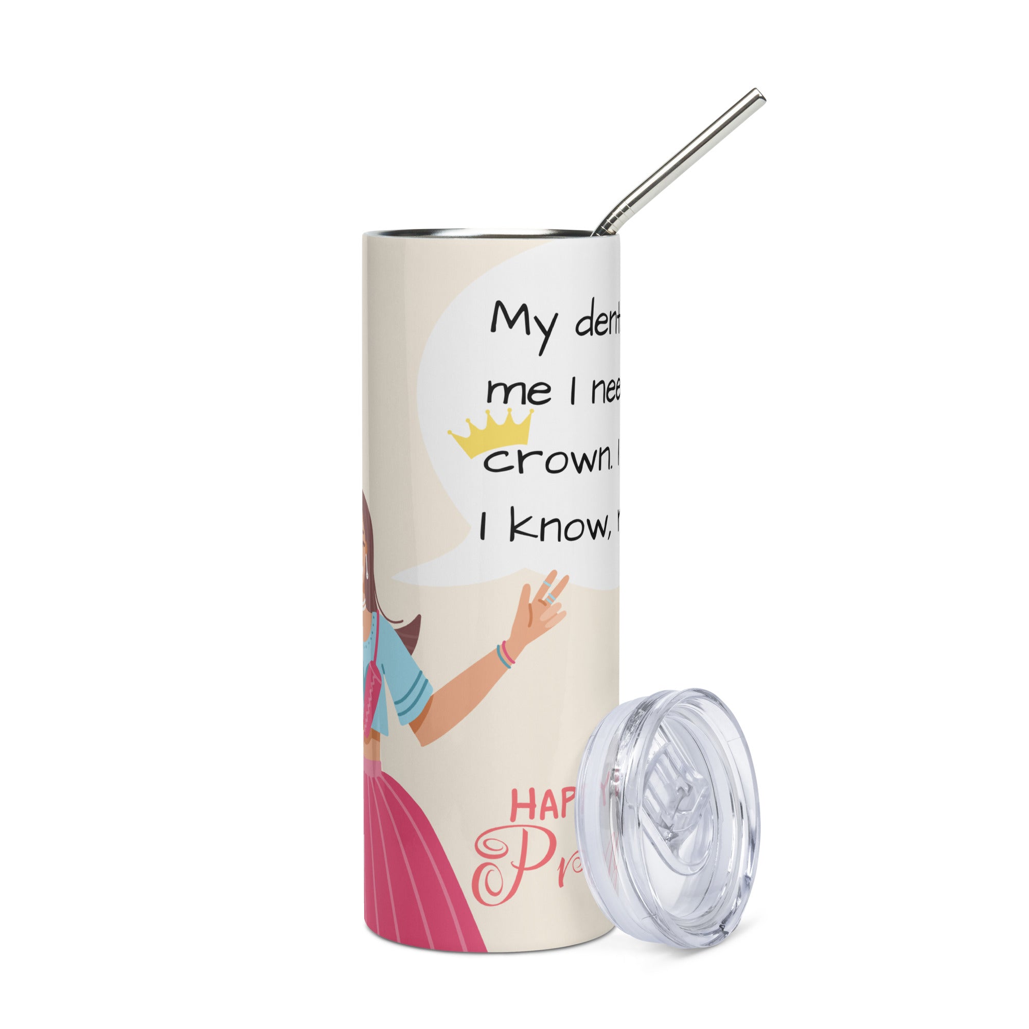 Funny Birthday Tumbler - Princess Crown