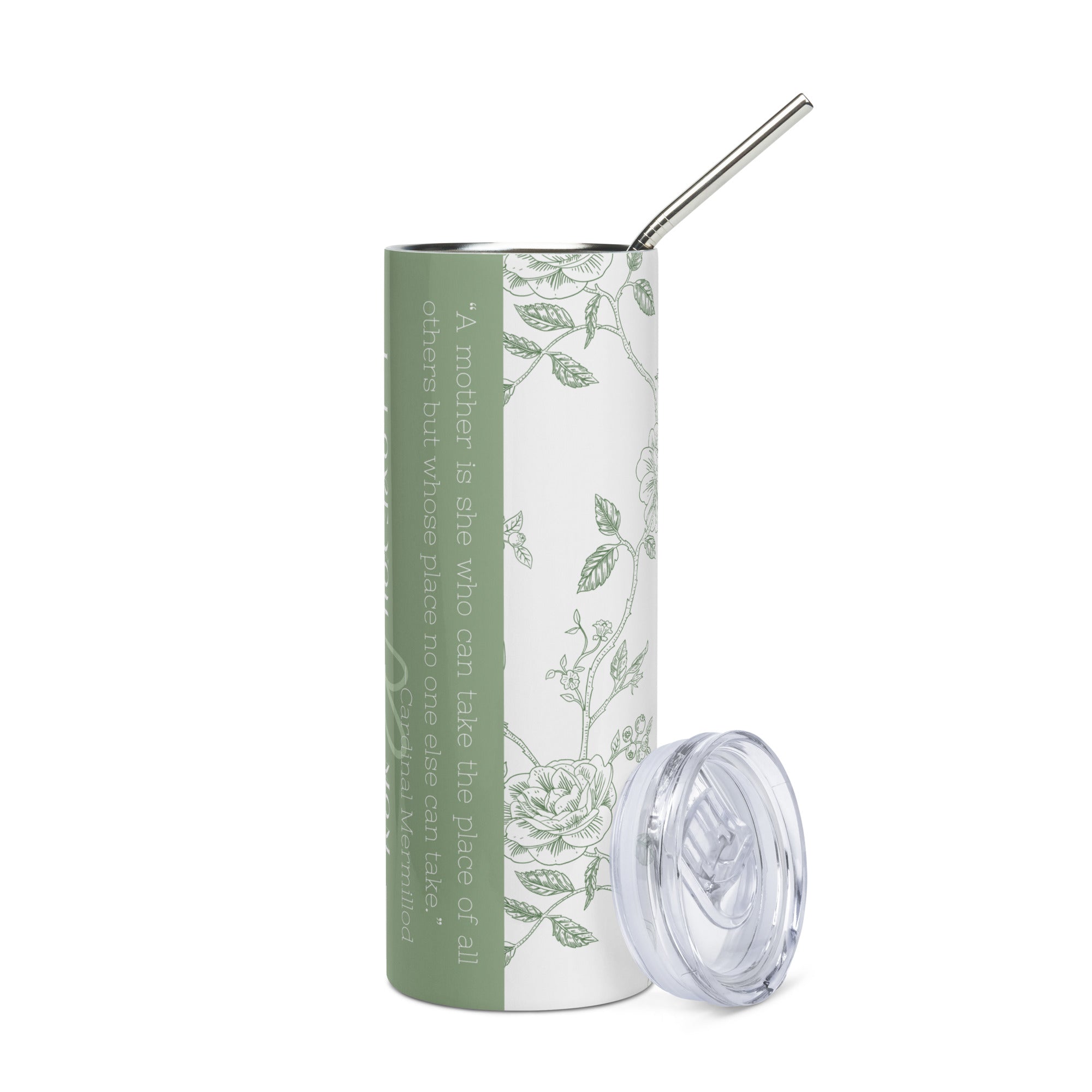 Tumbler for Mom - Green Roses