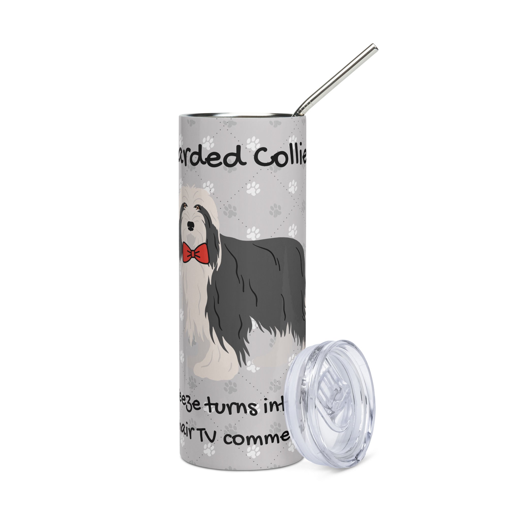 Pet Lover Tumbler - Bearded Collie