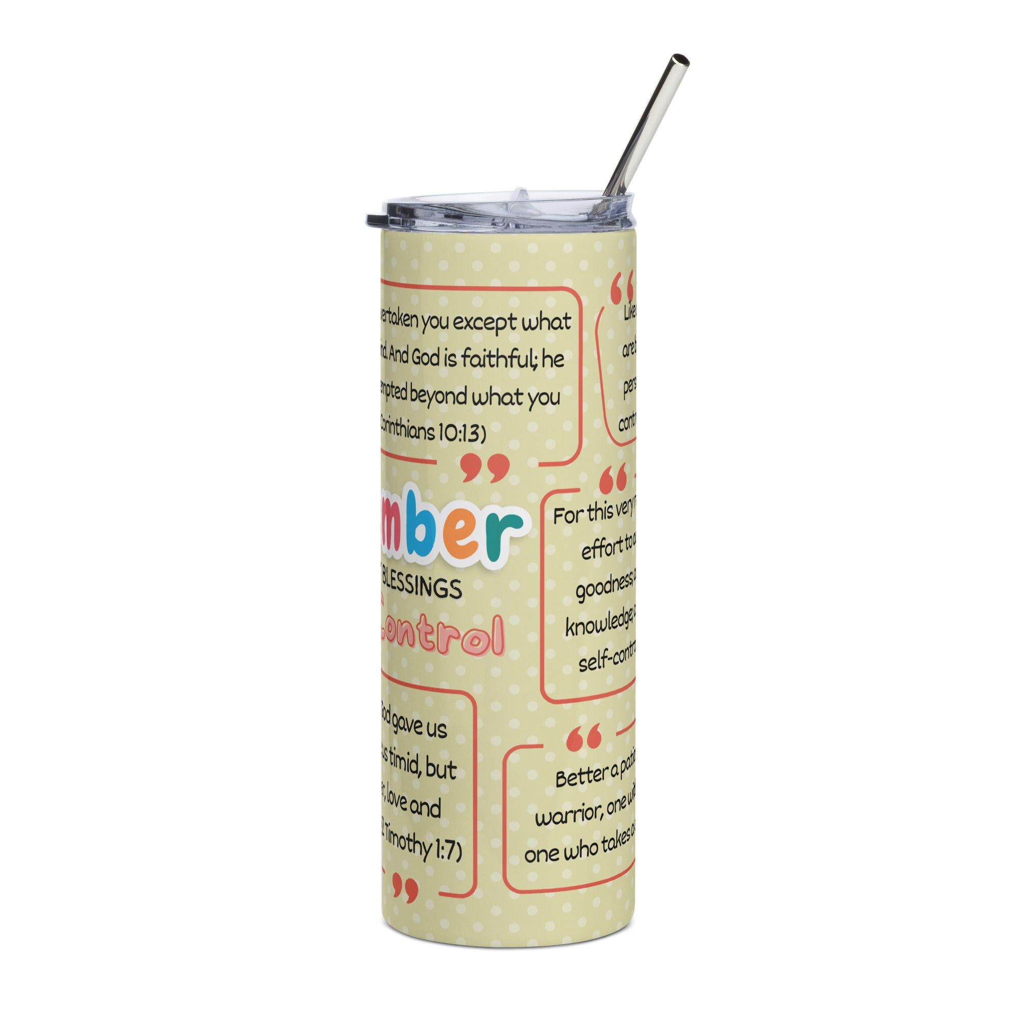 Christian Faith Tumbler - November Birthday - Self-Control