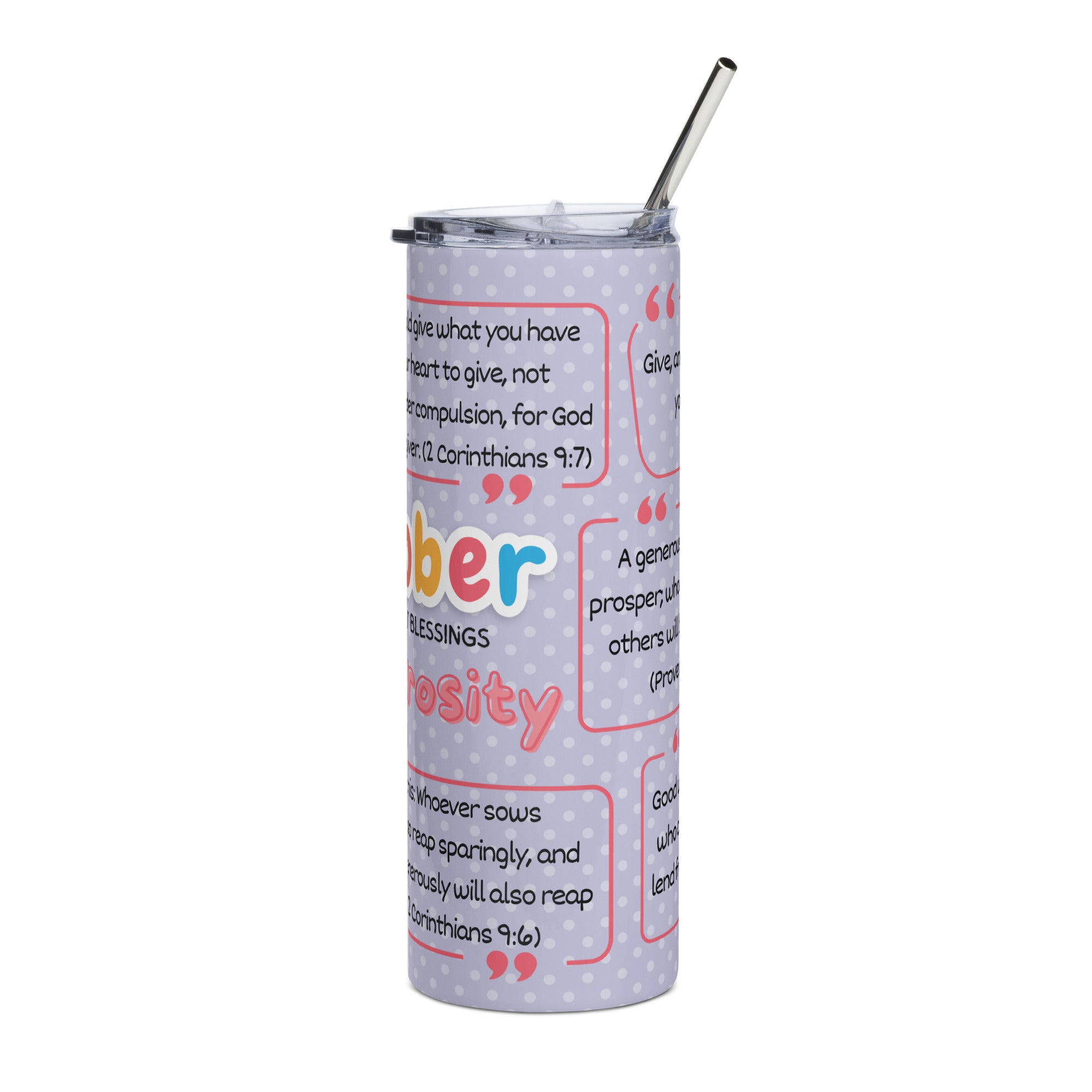 Christian Faith Tumbler - October Birthday - Generosity