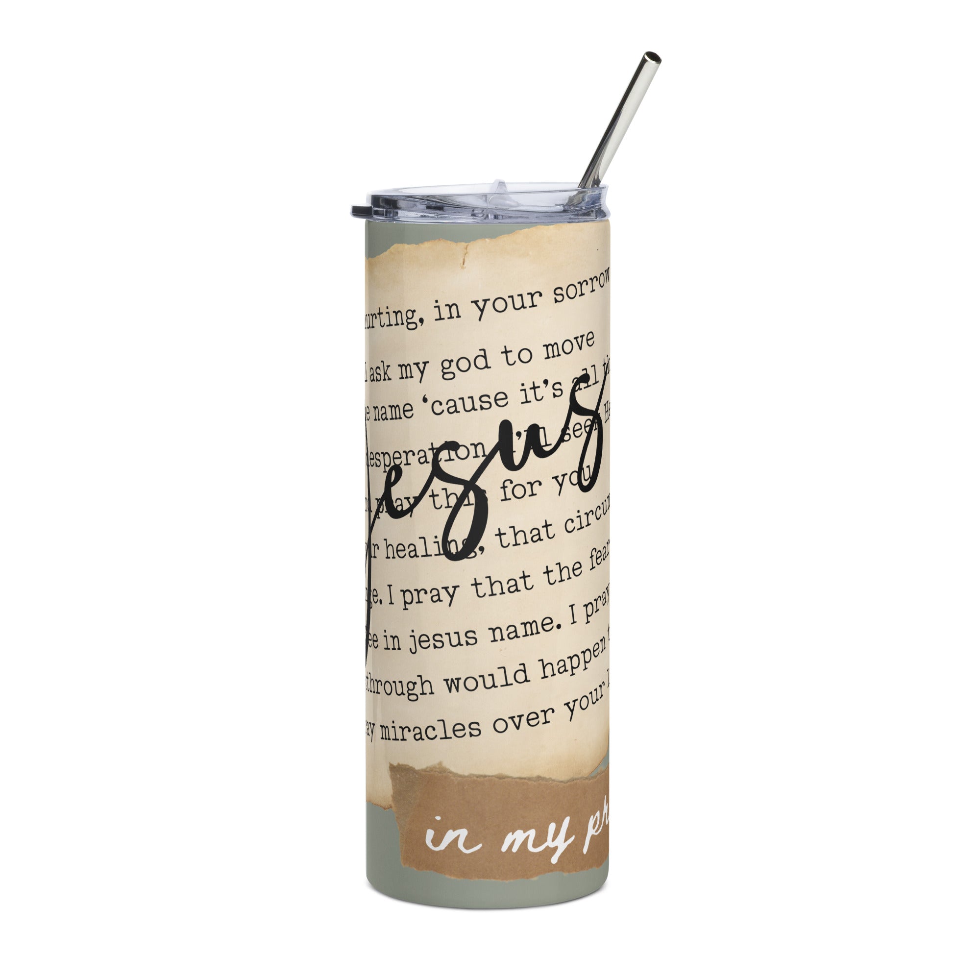 Christian Faith Tumbler - Jesus In My Prayer