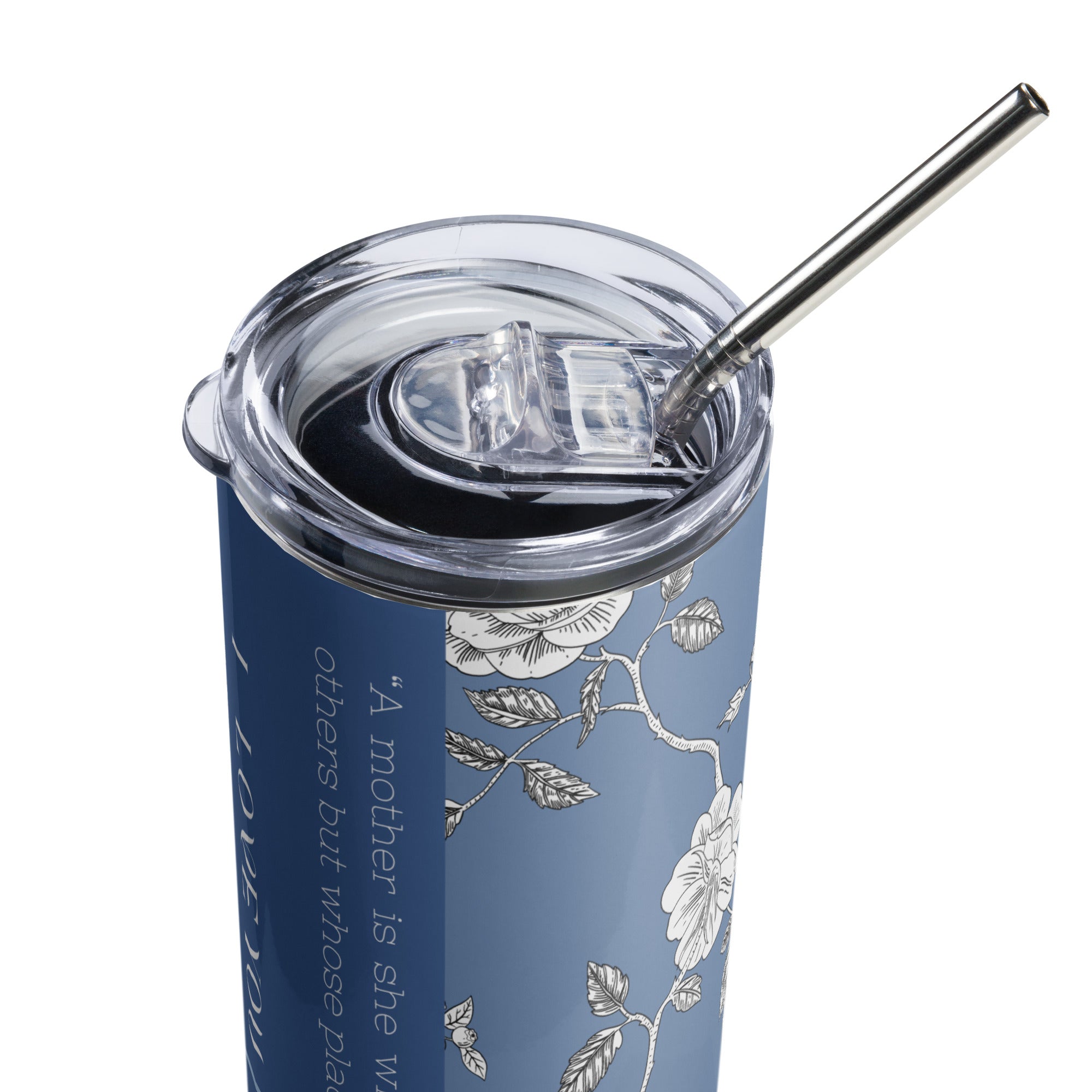 Tumbler for Mom - Blue Roses