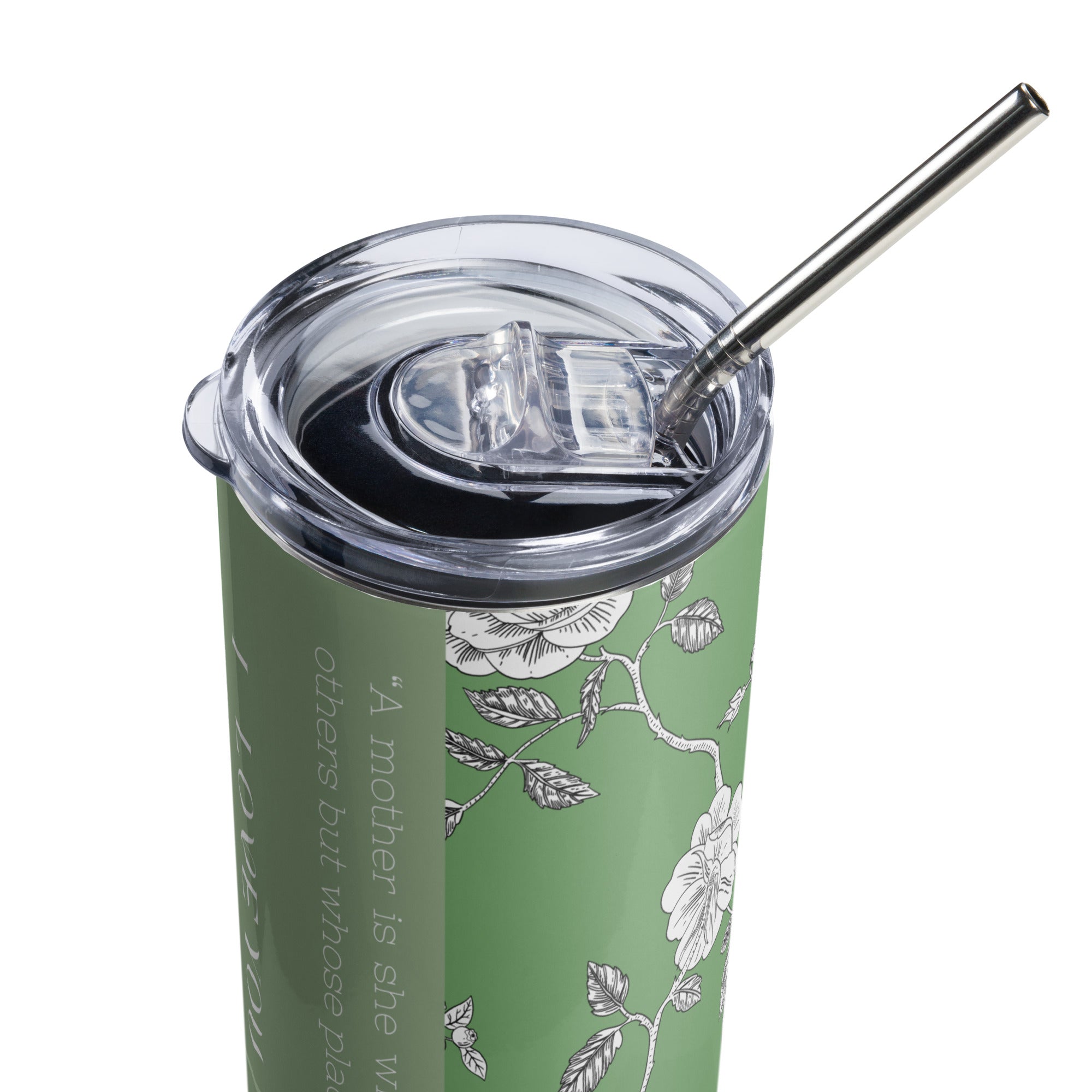 Tumbler for Mom - Green Roses