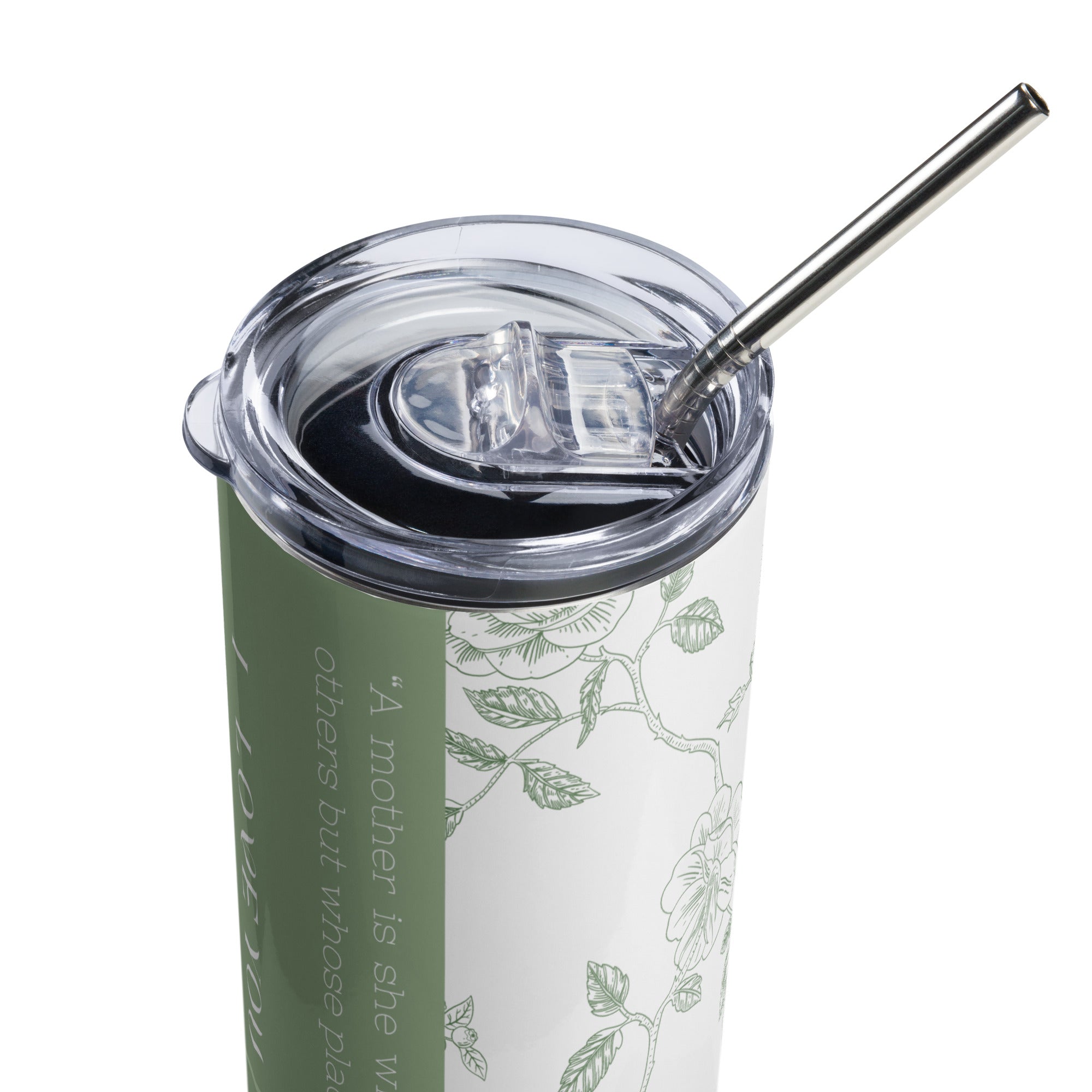 Tumbler for Mom - Green Roses