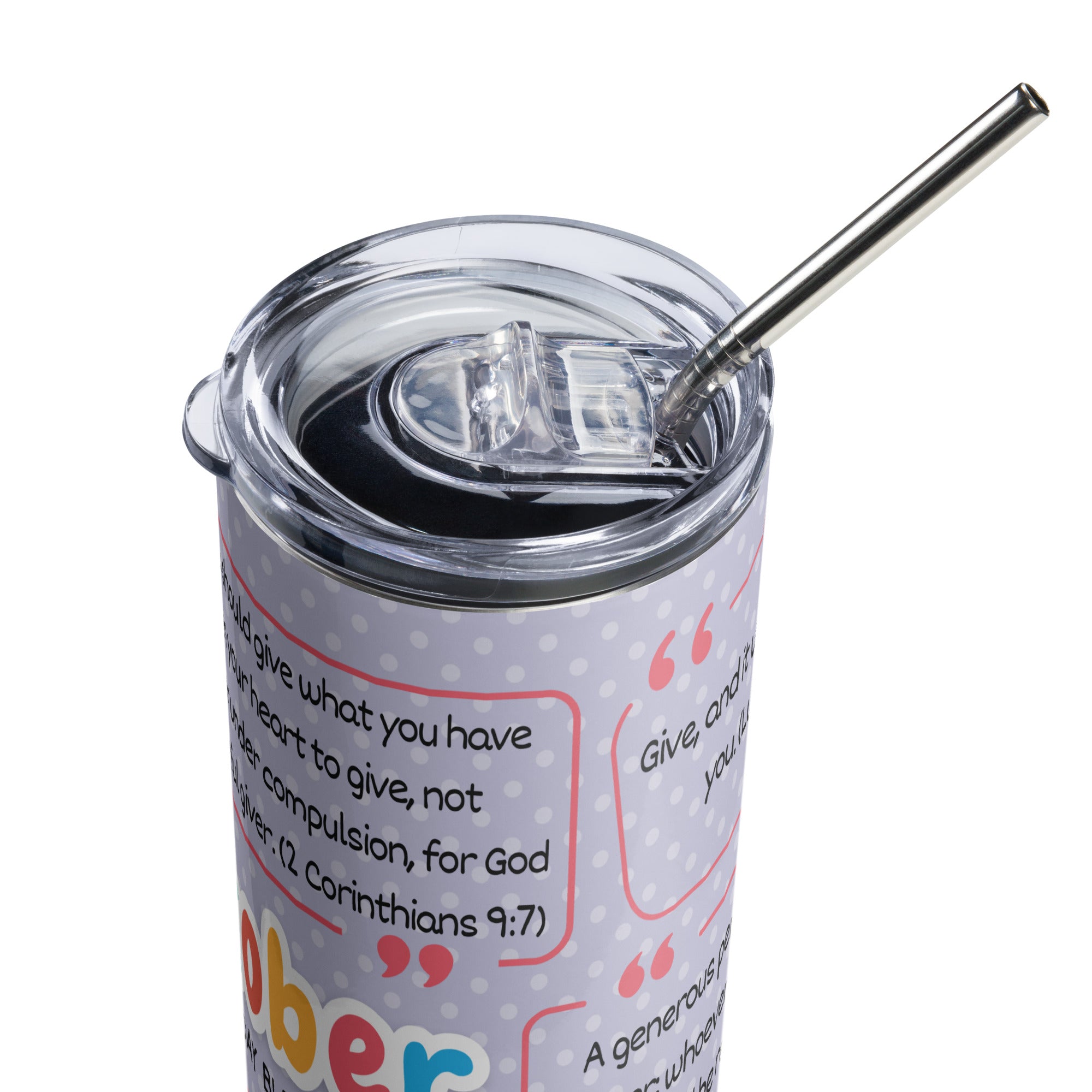 Christian Faith Tumbler - October Birthday - Generosity